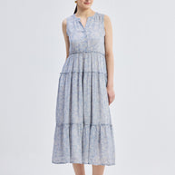 Reistor The Perfect Resort Floral Maxi in Periwinkle Blue