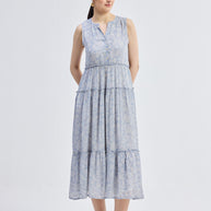 Reistor The Perfect Resort Floral Maxi in Periwinkle Blue
