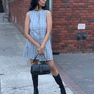 Reistor The Cotton Tweed Shift Dress in Grey