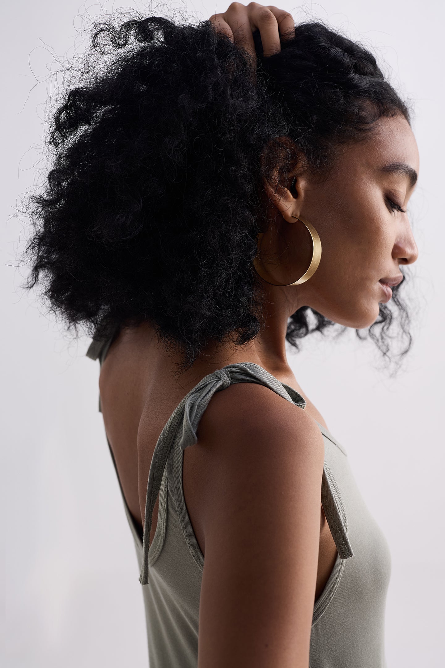 Reistor Tie-Detail Maxi Dress in Light Olive