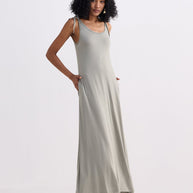 Reistor Tie-Detail Maxi Dress in Light Olive