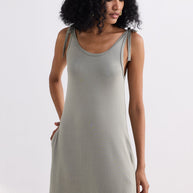 Reistor Tie-Detail Maxi Dress in Light Olive