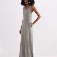 Reistor Tie-Detail Maxi Dress in Light Olive