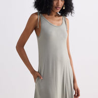 Reistor Tie-Detail Maxi Dress in Light Olive
