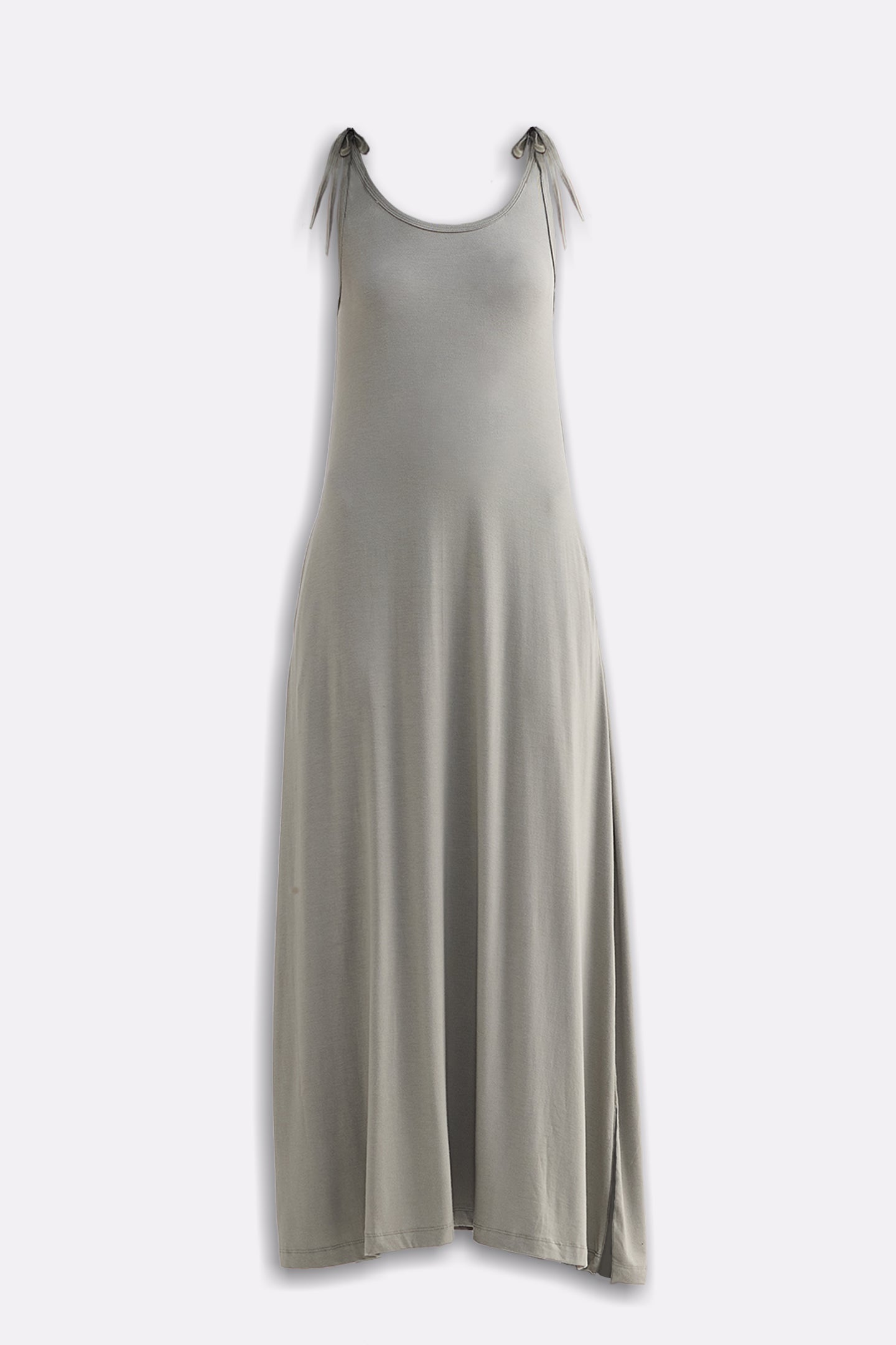 Reistor Tie-Detail Maxi Dress in Light Olive