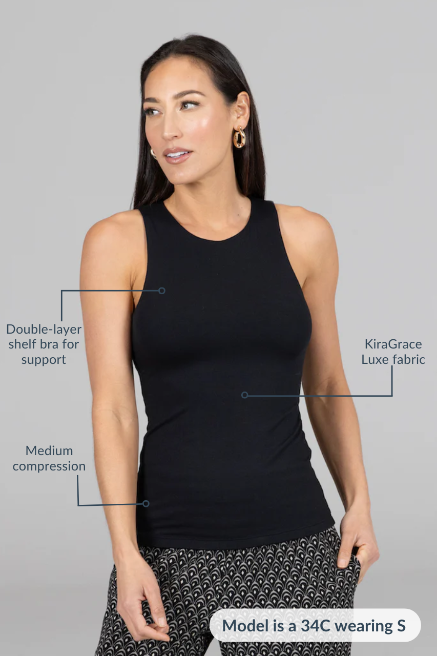 KiraGrace TRAVEL TANK: BLACK