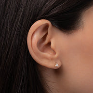 Zoe Lev Diamond Trillion Stud Earrings