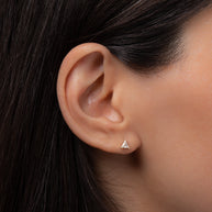 Zoe Lev Diamond Trillion Stud Earrings