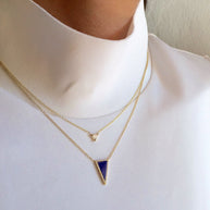 Zoe Lev Diamond Trillion Necklace