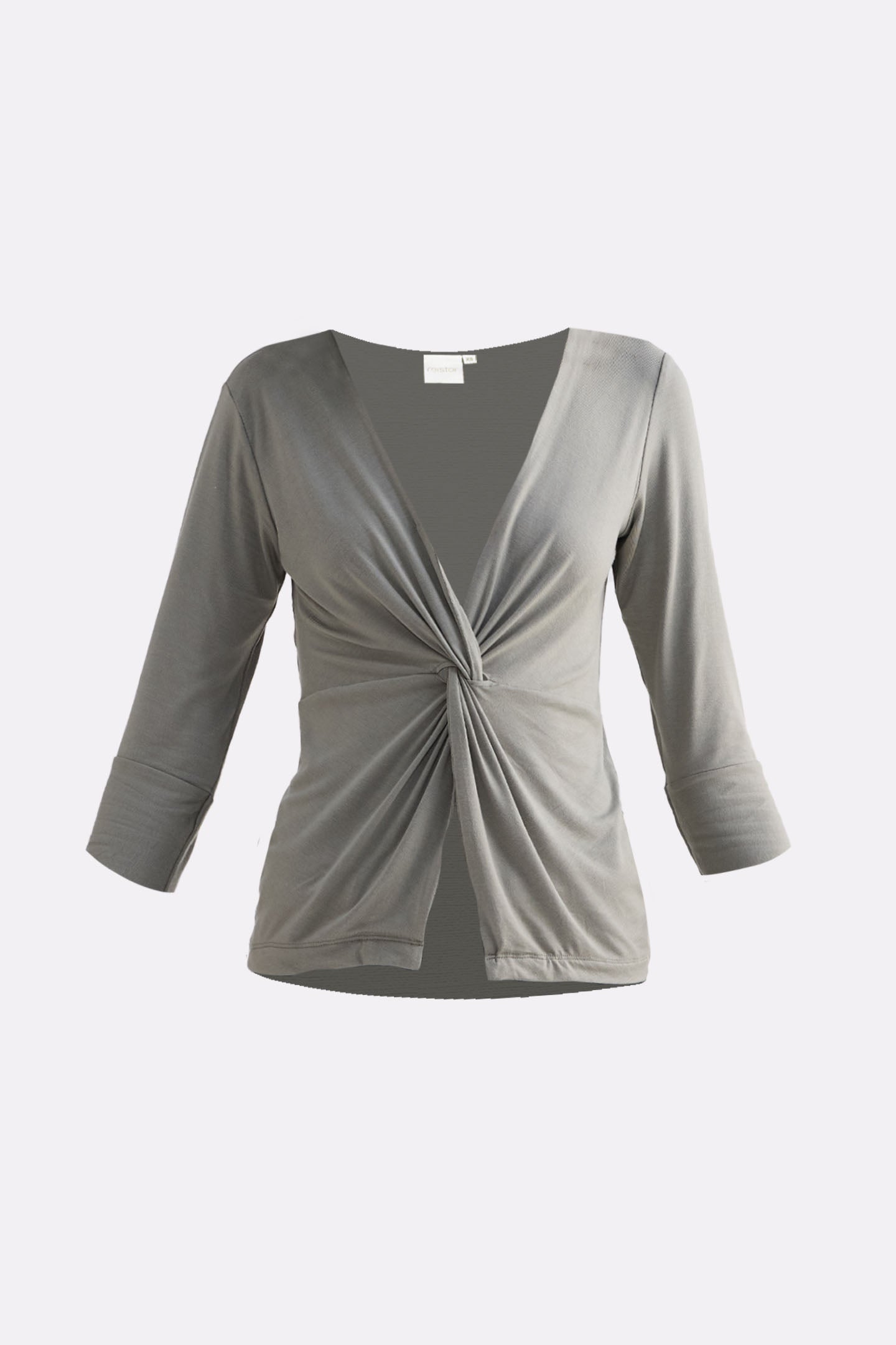 Reistor Twist Front Knit Shirt in Light Olive