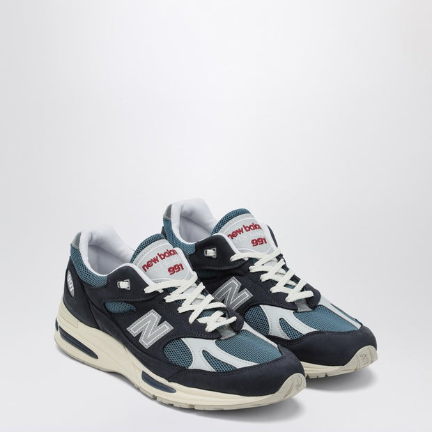 New Balance Navy Blue/white Sneaker Made In UK 991v2