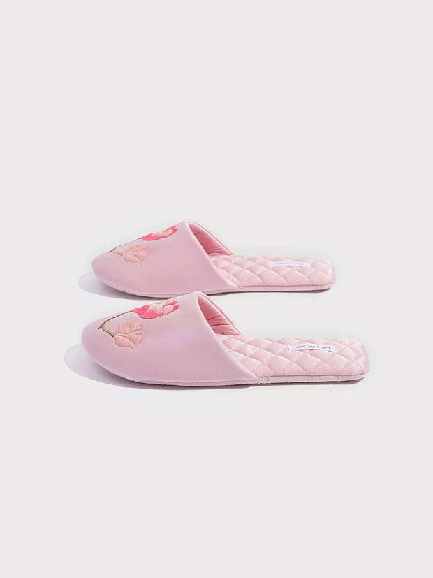 Soft Sole Floral Print Slippers (More Colors)
