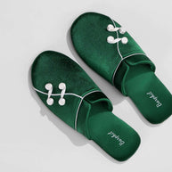 Ulivary Qipao Collar Buckle Asian Style Slippers