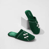Ulivary Qipao Collar Buckle Asian Style Slippers