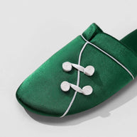 Ulivary Qipao Collar Buckle Asian Style Slippers