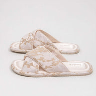 Ulivary Classic Cross-Strap Embroidery Slippers (more colors)