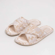 Ulivary Classic Cross-Strap Embroidery Slippers (more colors)