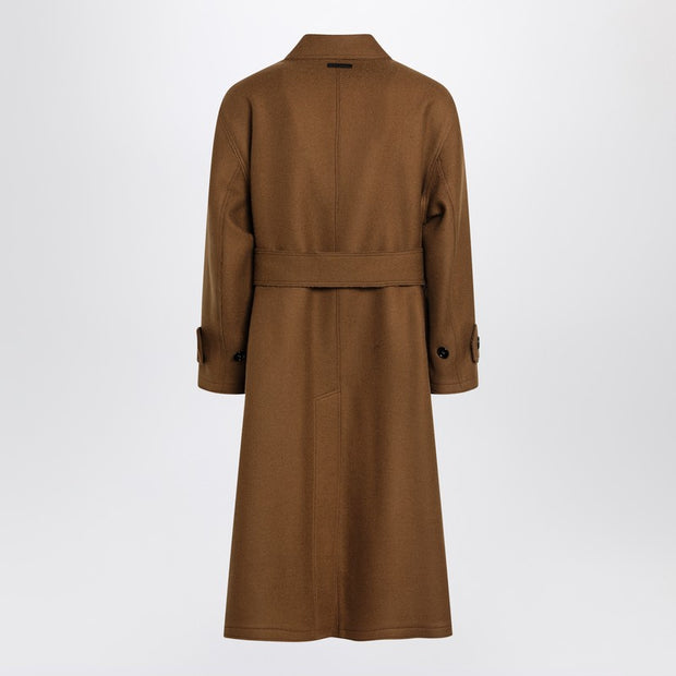 Ami Paris Hazelnut Wool Coat