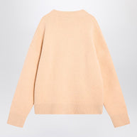 Ami Paris Light Beige Wool Cardigan Ami De Coeur