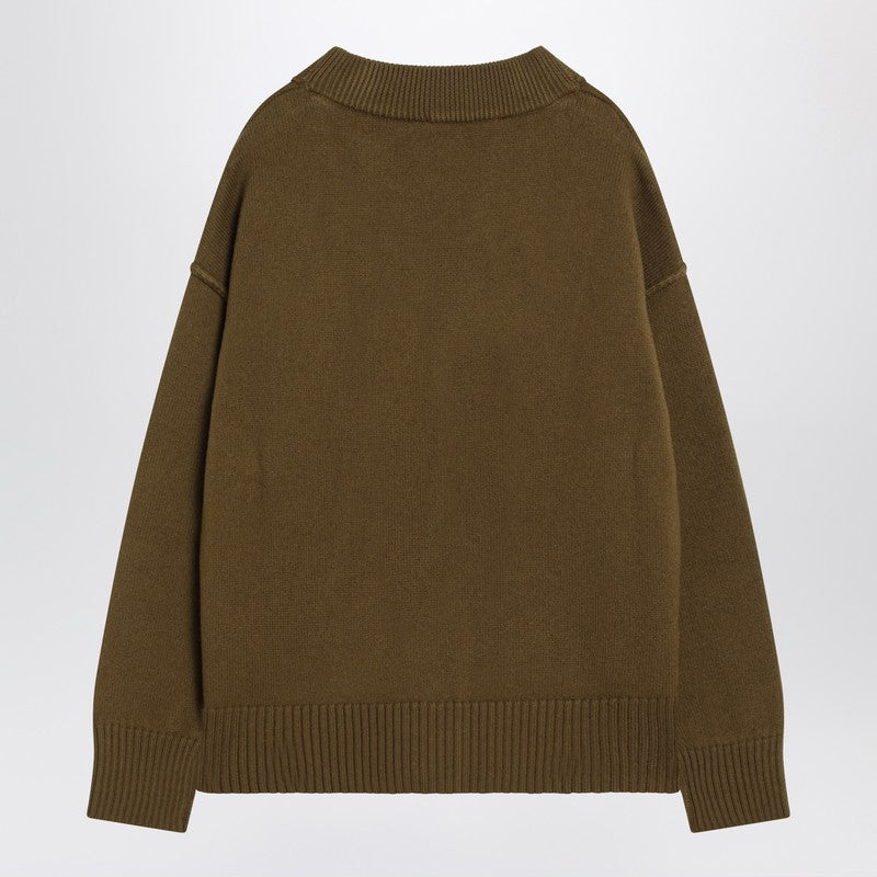 Ami Paris Ami De Coeur Bronze Cardigan