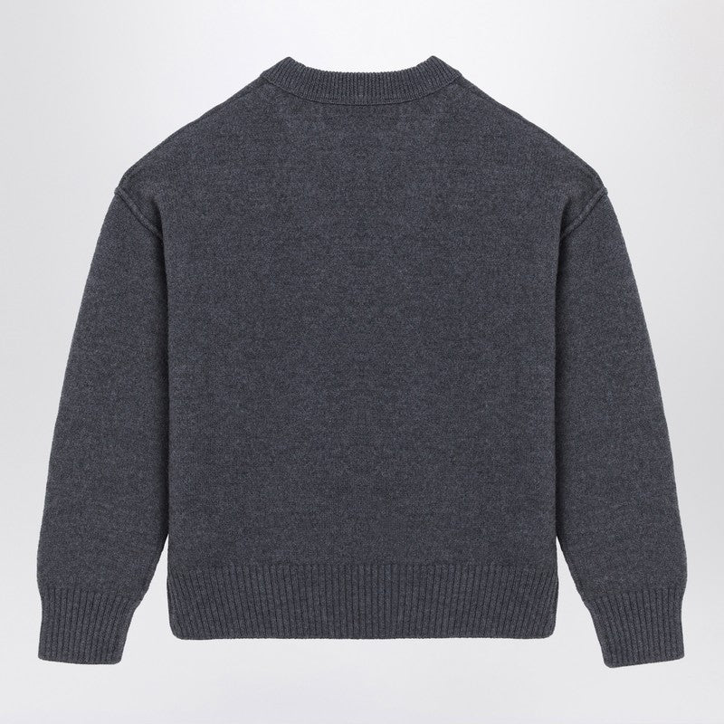 Ami Paris Dark Grey Ami De Coeur Sweater