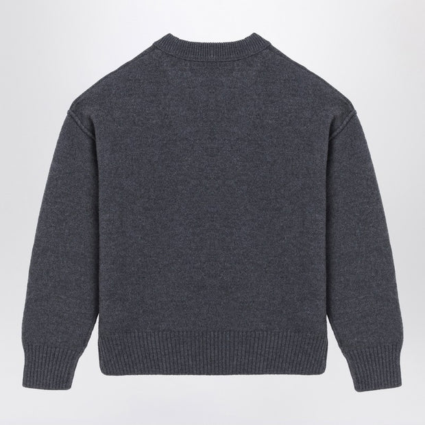 Ami Paris Dark Grey Ami De Coeur Sweater