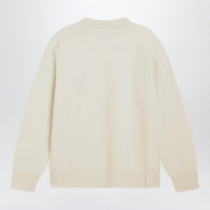 Ami Paris White Ami De Coeur Sweater
