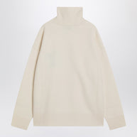 Ami Paris Turtleneck Sweater Ami De Coeur White
