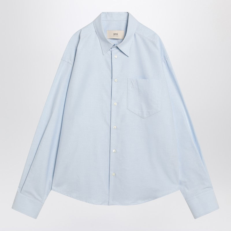Ami Paris Ami De Coeur Light Blue Shirt