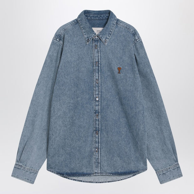 Ami Paris Denim Ami De Coeur Shirt