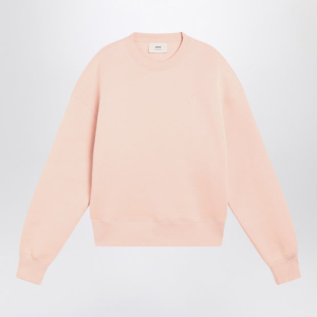 Ami Paris Blush Pink Ami De Coeur Sweatshirt