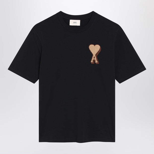 Ami Paris Black Ami De Coeur T-shirt