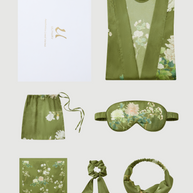 Ulivary Floral Olive Kimono Robe