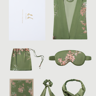 Ulivary Short Kimono Robe Olive