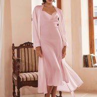 Ulivary Elegant Robe Dress & Pajama Set Bridal