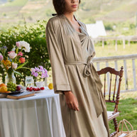 Ulivary Bridal Robe And Dress Pajama Set