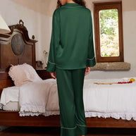 Ulivary Lapel Pajama Set 3 Pcs