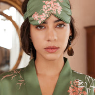 Ulivary Short Kimono Robe Olive