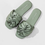 Ulivary Silky Satin Bow Slippers (more colors)