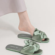 Ulivary Silky Satin Bow Slippers (more colors)