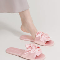 Ulivary Silky Satin Bow Slippers (more colors)