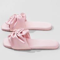 Ulivary Silky Satin Bow Slippers (more colors)