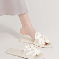 Ulivary Silky Satin Bow Slippers (more colors)