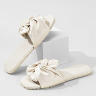 Ulivary Silky Satin Bow Slippers (more colors)