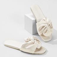 Ulivary Silky Satin Bow Slippers (more colors)