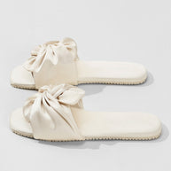 Ulivary Silky Satin Bow Slippers (more colors)