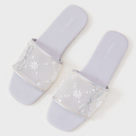 Ulivary Embroidered Satin Bow House Slippers (more colors)