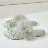 Ulivary Cozy Fall & Winter Silk Satin Slippers (more colors)