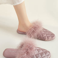 Ulivary Cozy Fall & Winter Silk Satin Slippers (more colors)