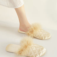 Ulivary Cozy Fall & Winter Silk Satin Slippers (more colors)